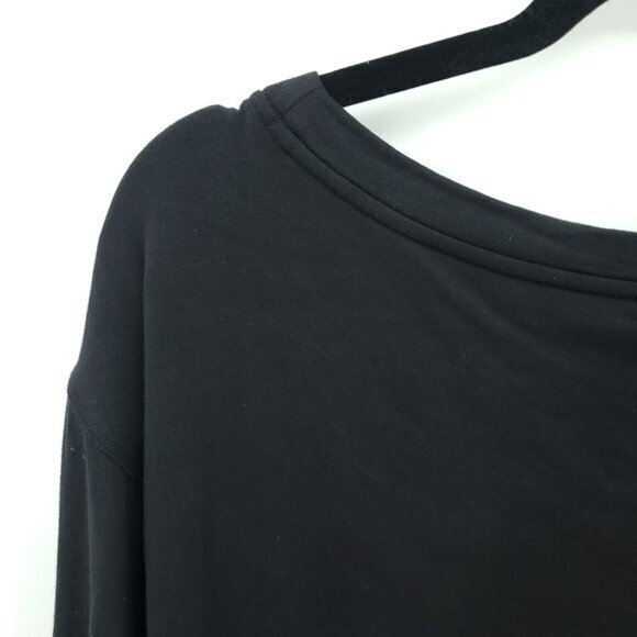 Lululemon Pleated Modal Fleece Pullover Sweatshirt Black 8/M - Picture 12 of 15